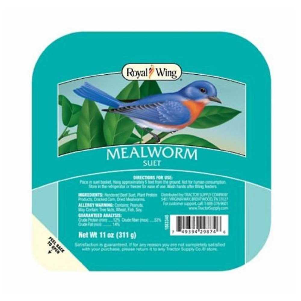 Royal Wing Mealworm Suet Wild Bird Food SKU 1883348 - Healthber