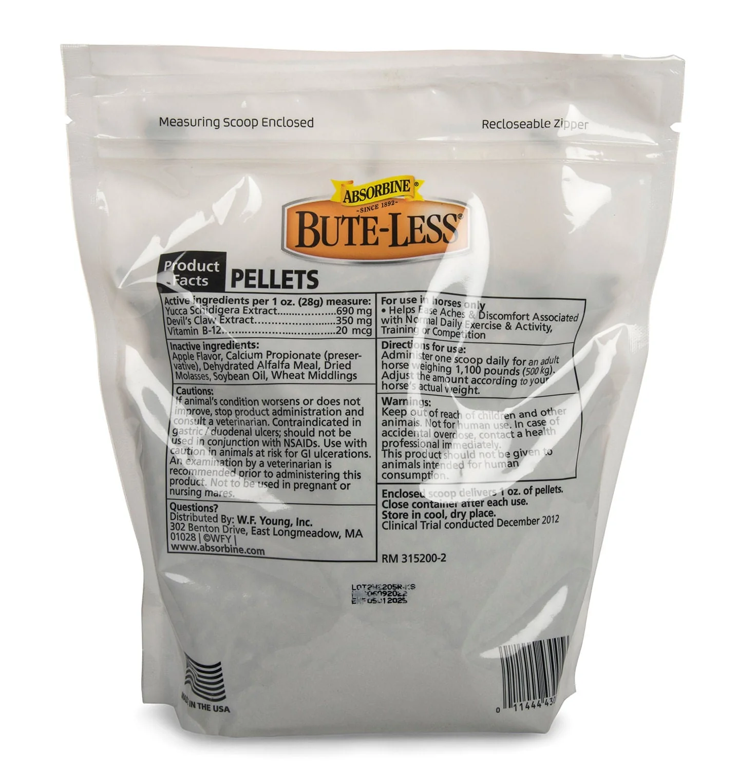 Absorbine Bute-Less Pellets Comfort & Recovery Horse Supplement - Healthber