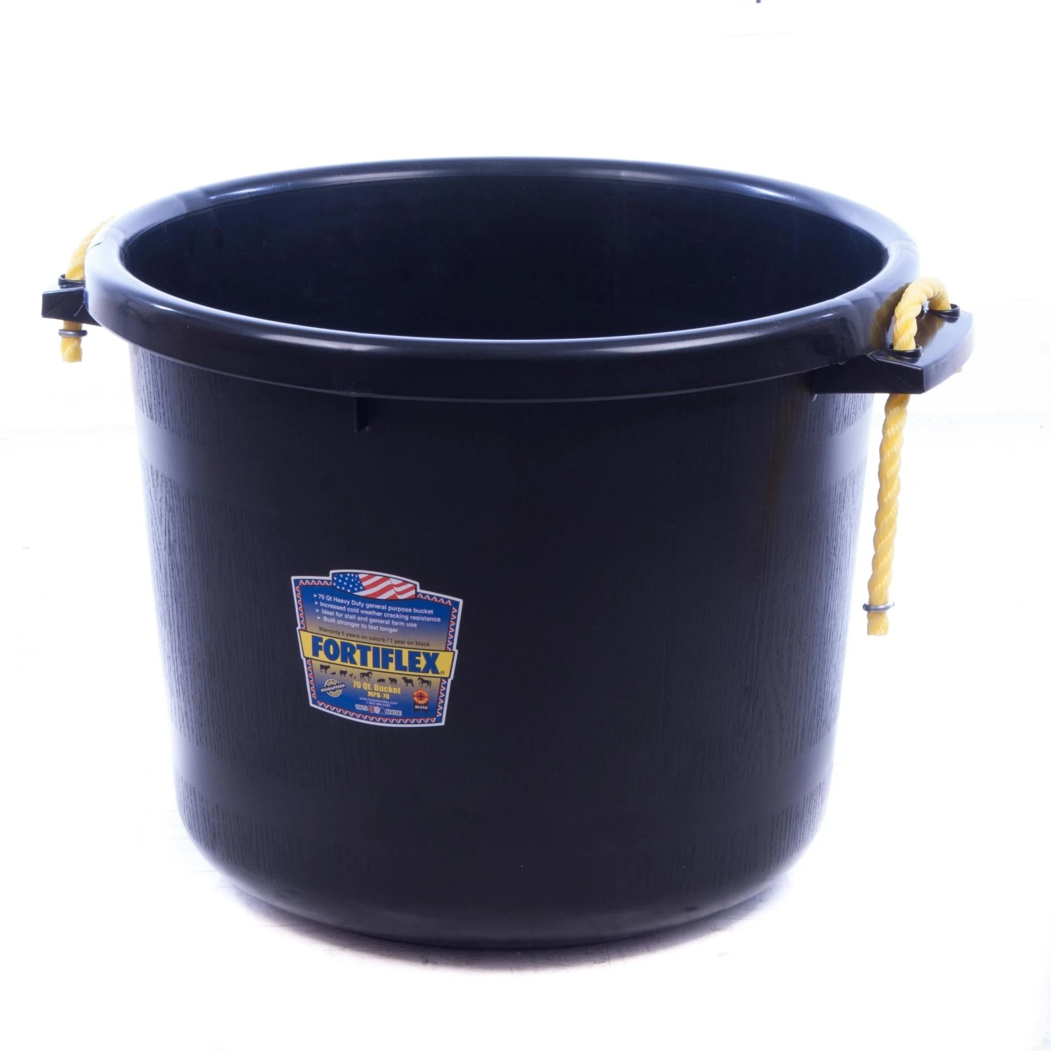 Fortiflex Muck Bucket, Black - Healthber