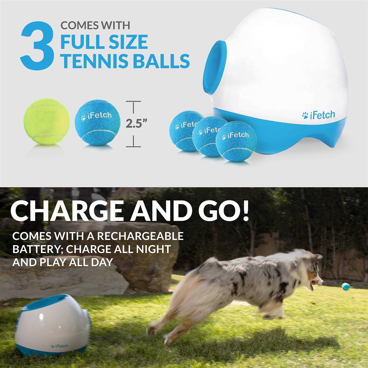 iFetch Too Interactive Ball Launcher Dog Toy - Healthber