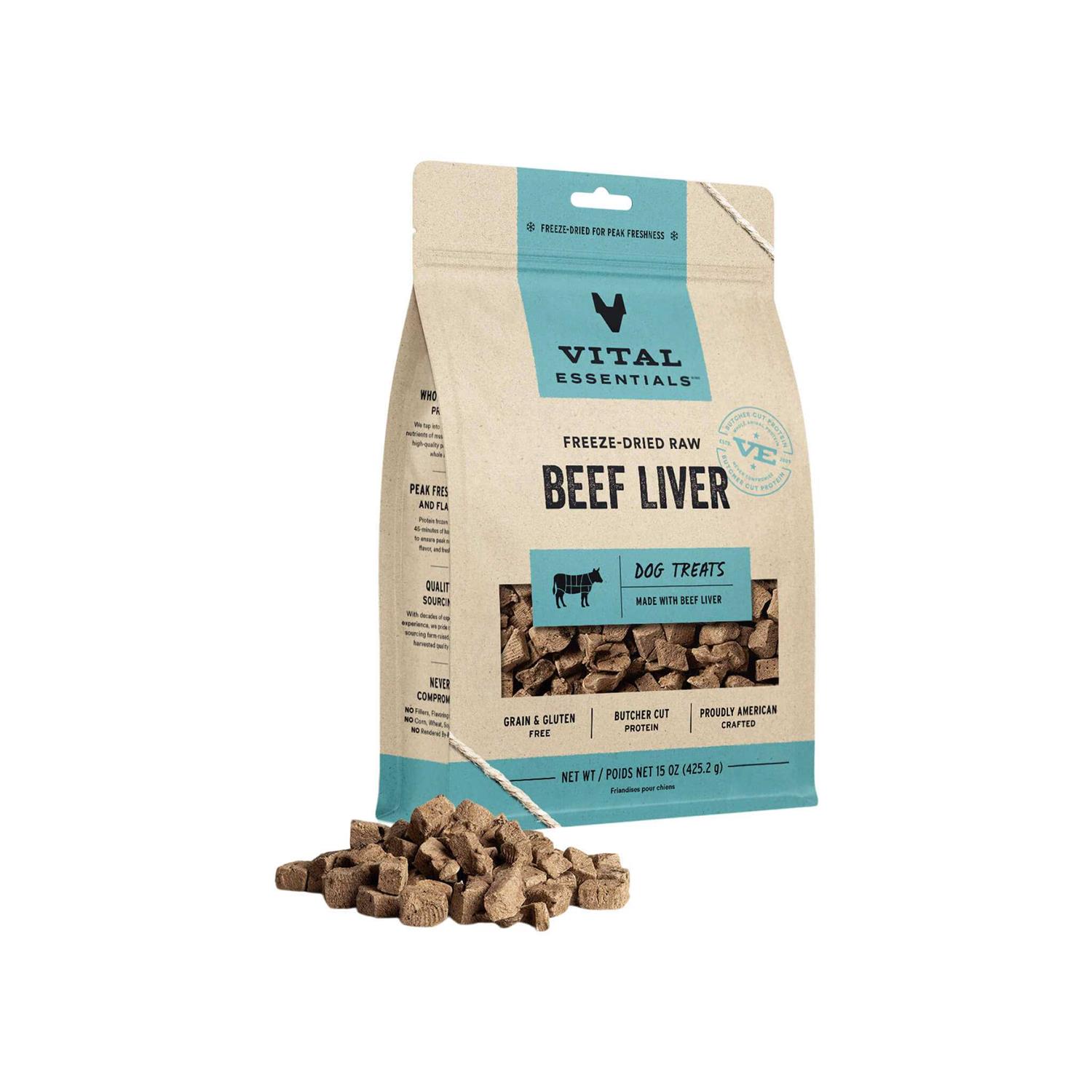 Vital Essentials Beef Liver Freeze-Dried Dog Treats - Healthber