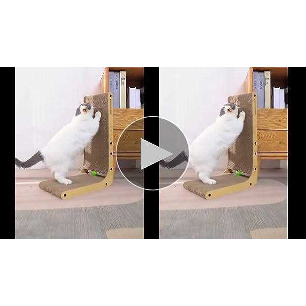 Familypoint Cat Scratcher Cat Scratchers for Indoor Cats Cardboard Cat Scratch Pad with Ball Toy - Healthber