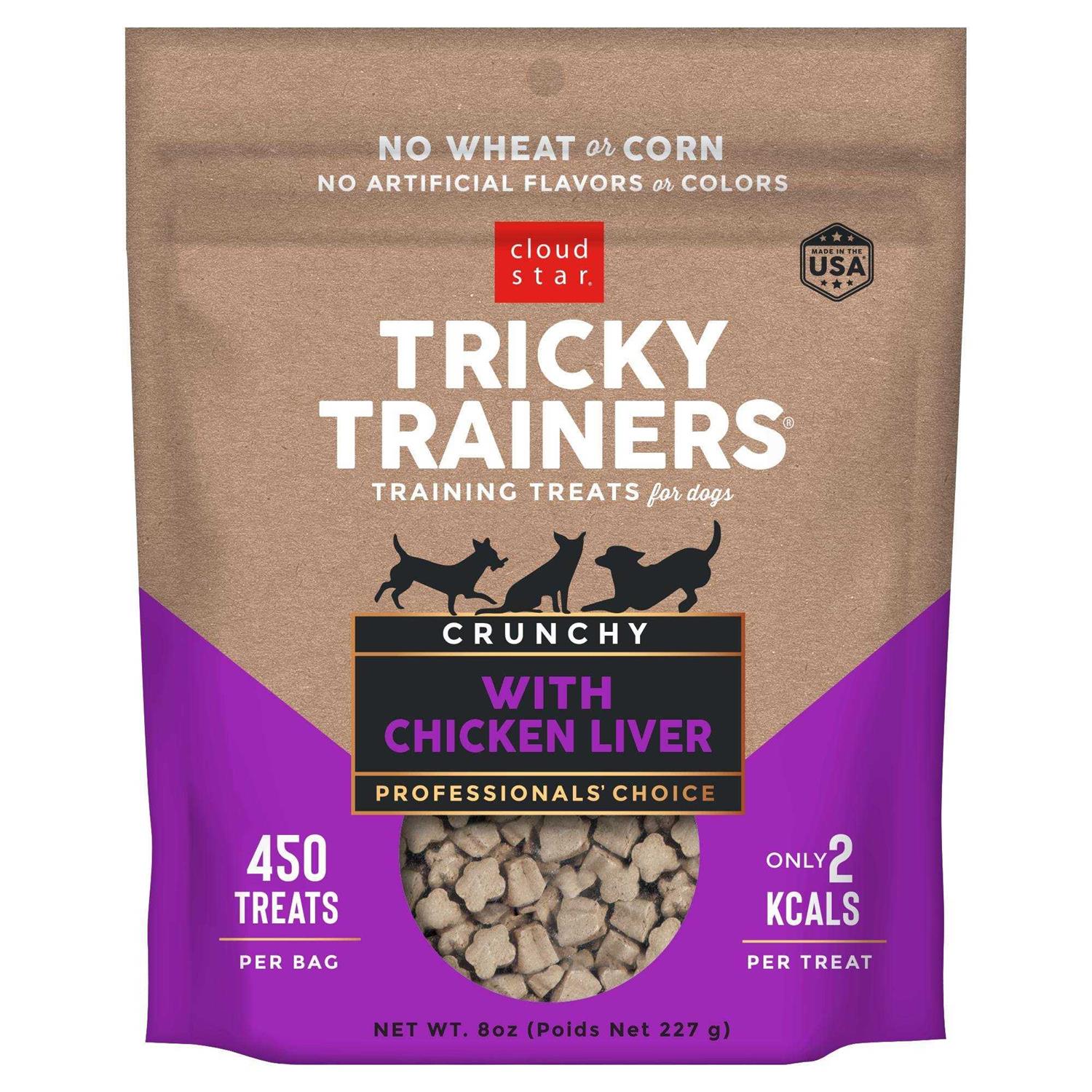 Cloud Star Crunchy Liver Tricky Trainers Dog Treats - Healthber
