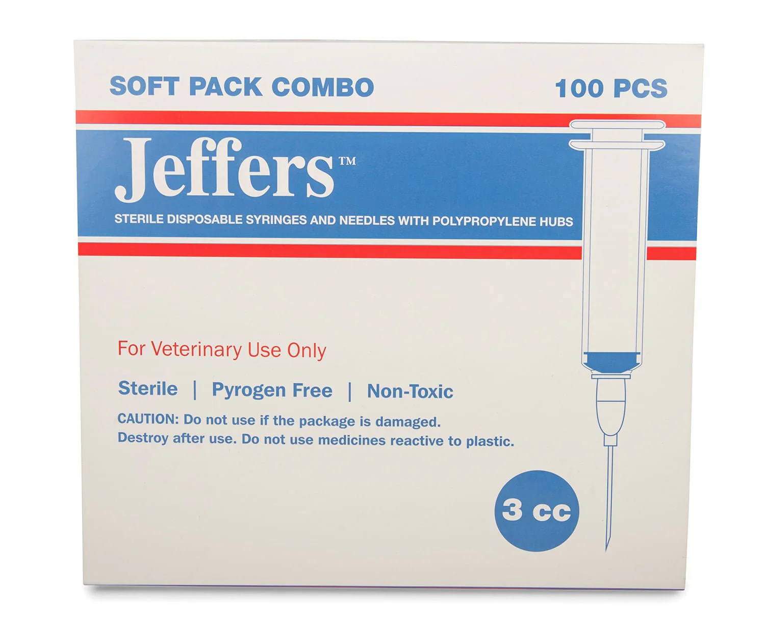Luer Lock Syringe/Needle Combo, Box of 100 - Healthber