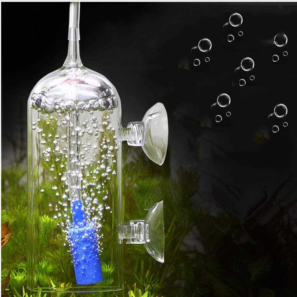 Ailindany Aquarium Air Oxygen Bubbler Glass Cup with Water Tube - Healthber