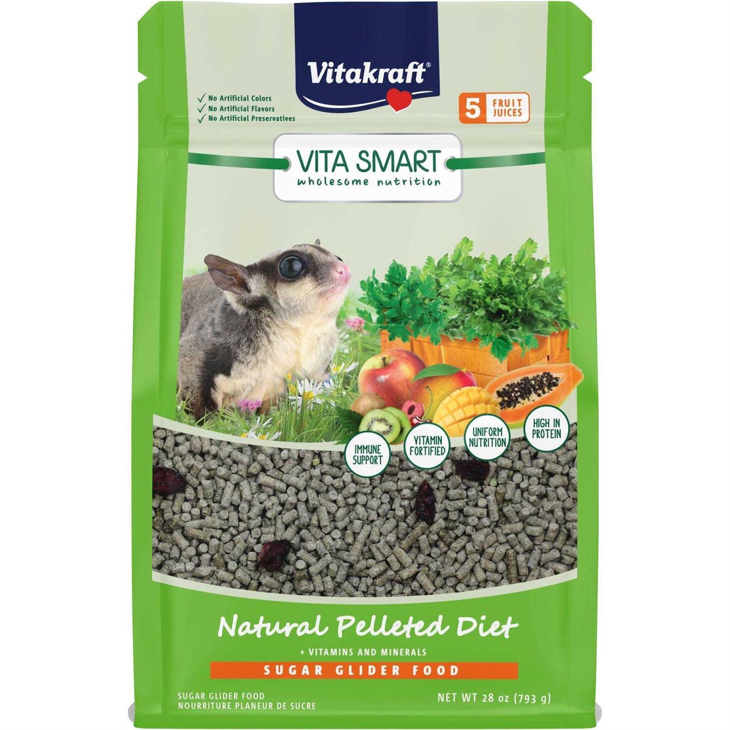 Vitakraft VitaSmart Complete Nutrition Sugar Glider Food - Healthber