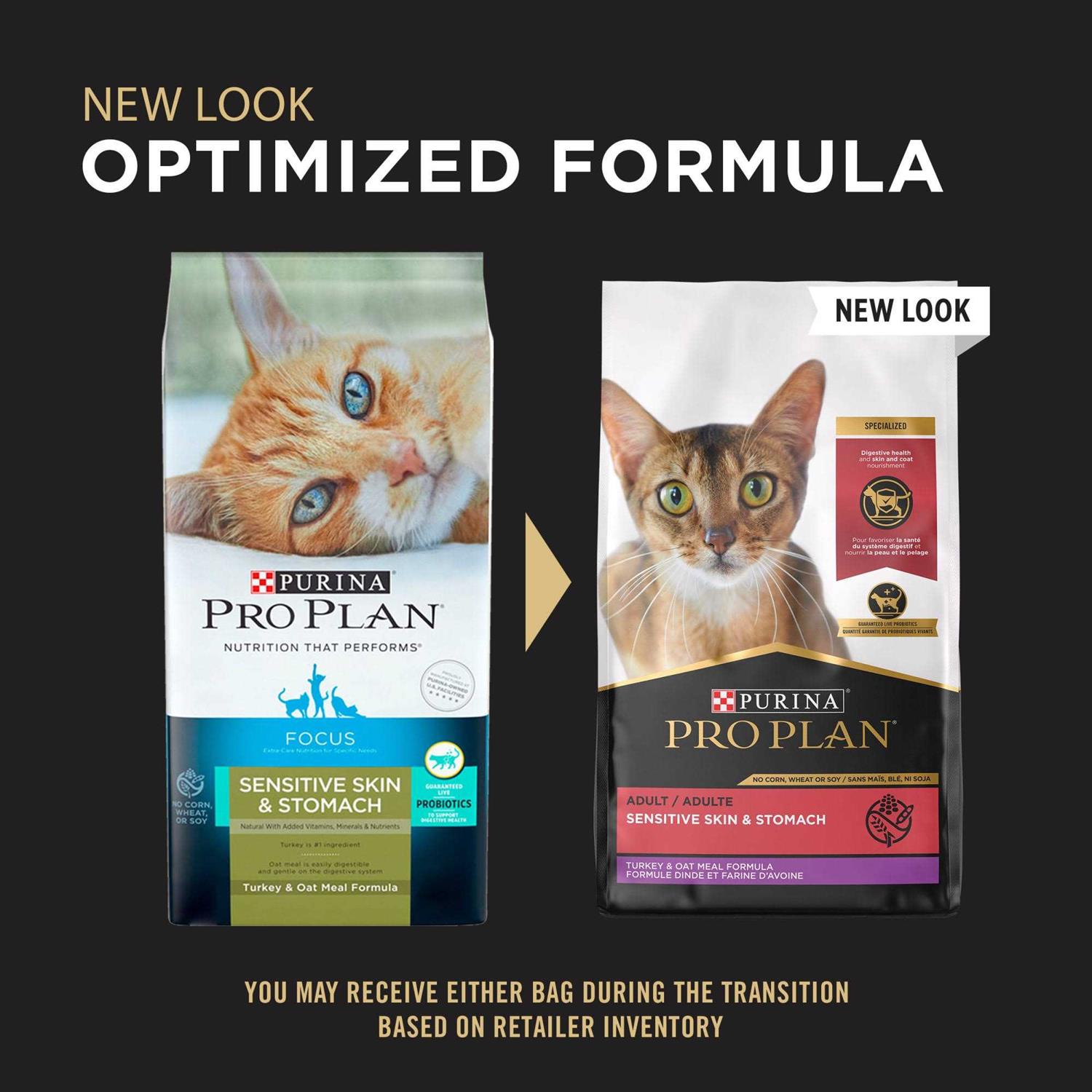 Purina Pro Plan Probiotics Sensitive Skin & Stomach Natural Dry Cat Food - Healthber