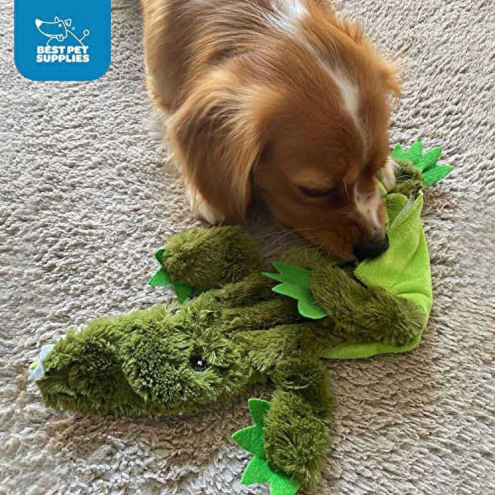 Best Pet Supplies 2-in-1 Stuffless Squeaky Dog Toys with Soft, Durable Fabric for Small - Healthber