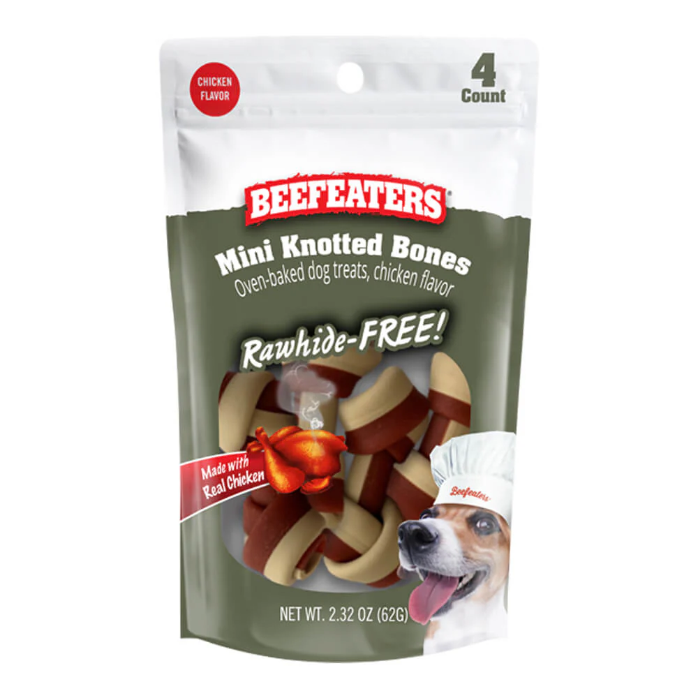 Beefeaters Mini Knotted Bones, Rawhide Free - Healthber