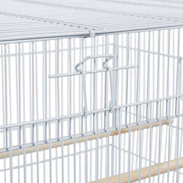 Topeakmart 47 Flight Cage with Slide-Out Tray and Rolling Detachable Stand for Birds - Healthber