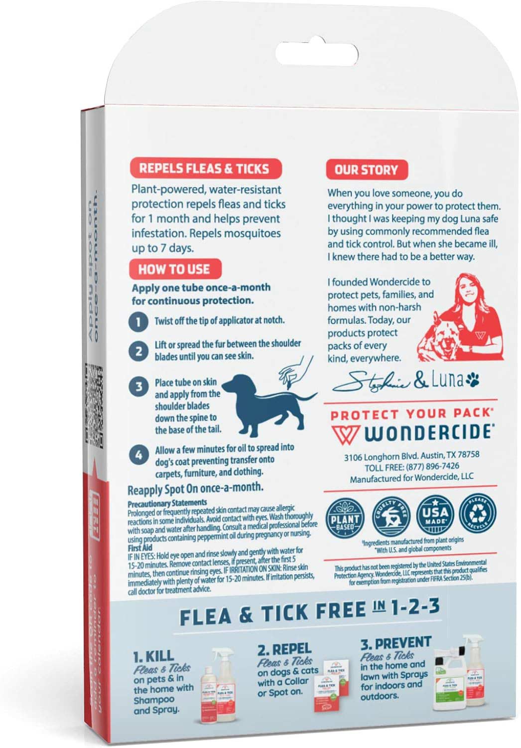 Wondercide Flea & Tick Spot On for Dogs, Peppermint - Healthber