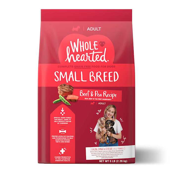 WholeHearted Grain Free Beef & Pea Recipe Small Breed Adult Dry Dog Food - Healthber