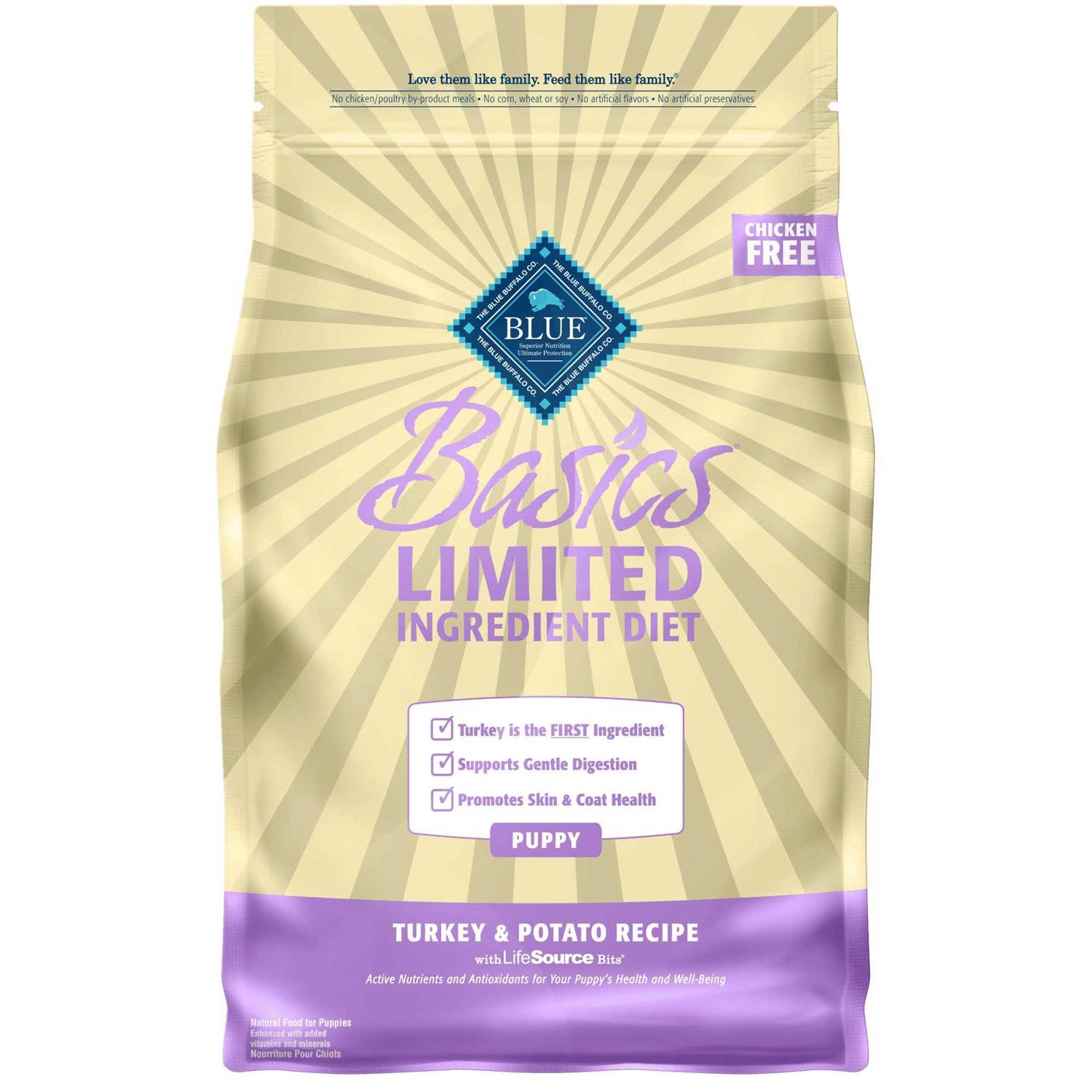 Blue Buffalo Basics Turkey & Potato Recipe Puppy Dry Dog Food - Healthber