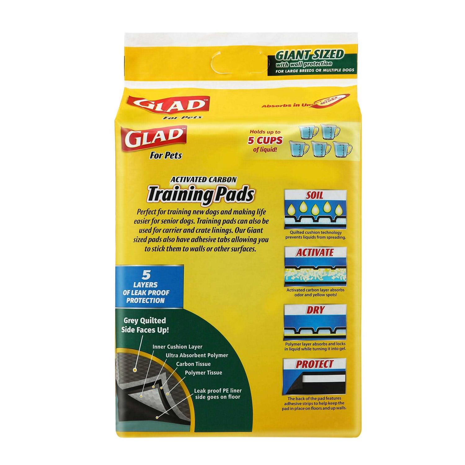 Glad for Pets Giant Size Activated Carbon Puppy Training Pads - Healthber