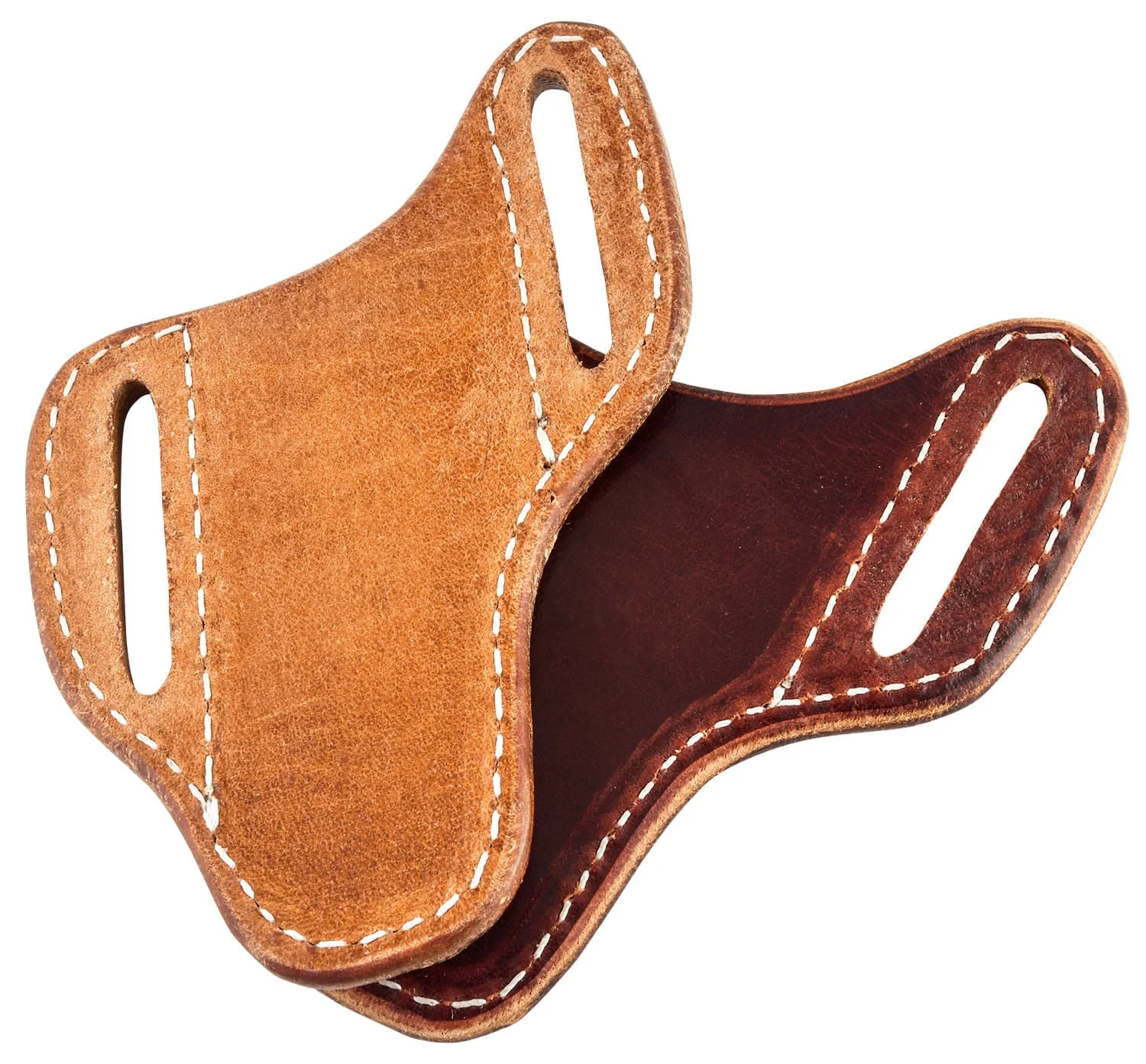 San Saba Leather Pancake Angled Knife Sheath - Healthber