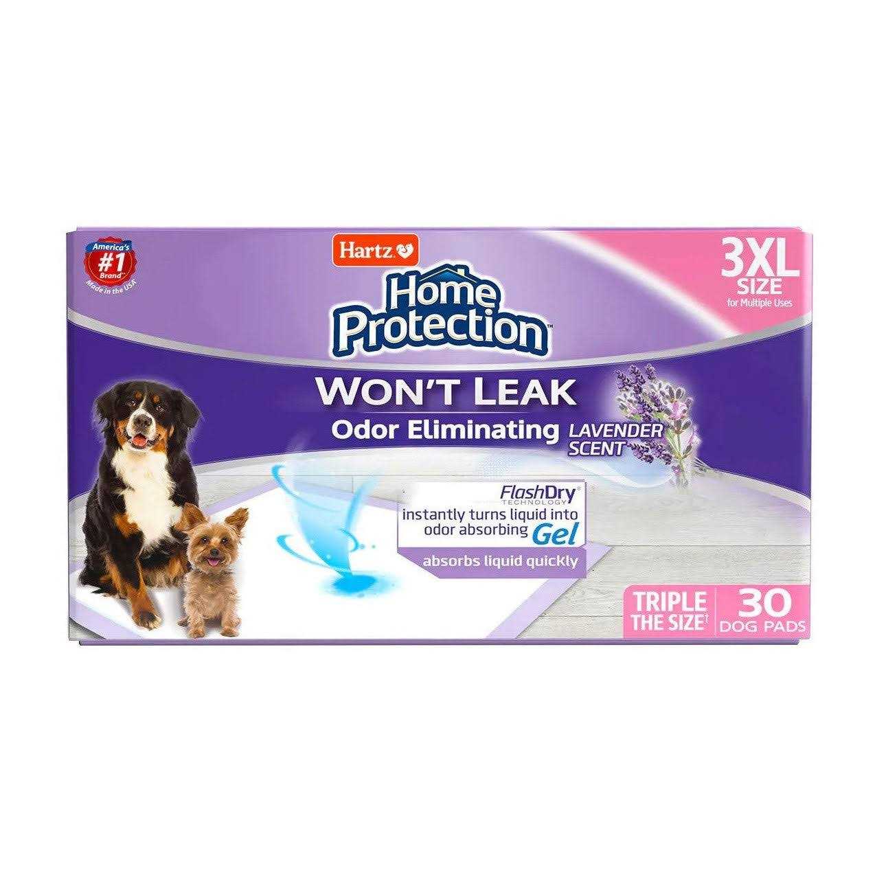 Hartz Home Protection Lavender Scent Odor Eliminating Dog Pads - Healthber