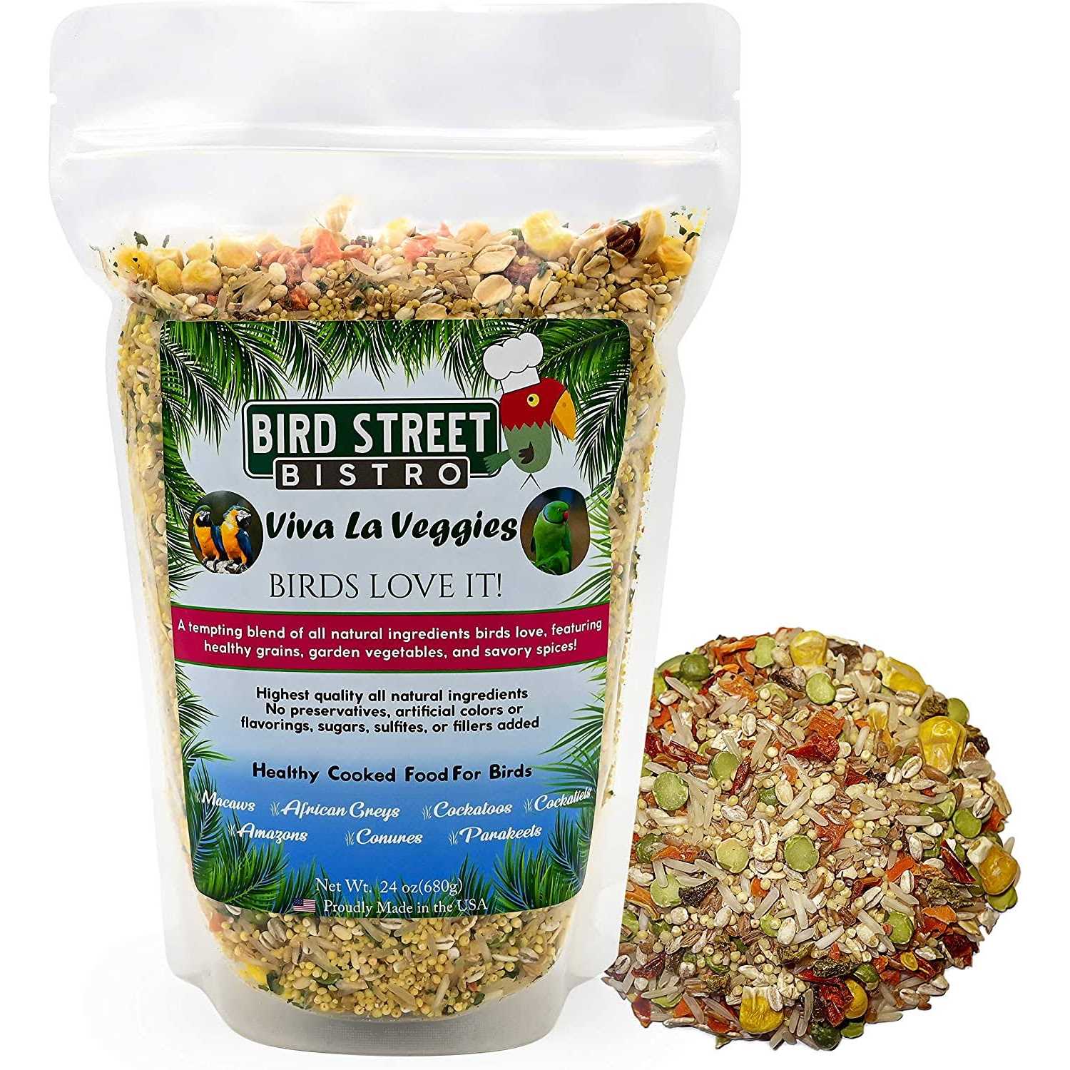 Bird Street Bistro Parrot Food Parakeet Food Cockatiel Food Bird Food - Healthber