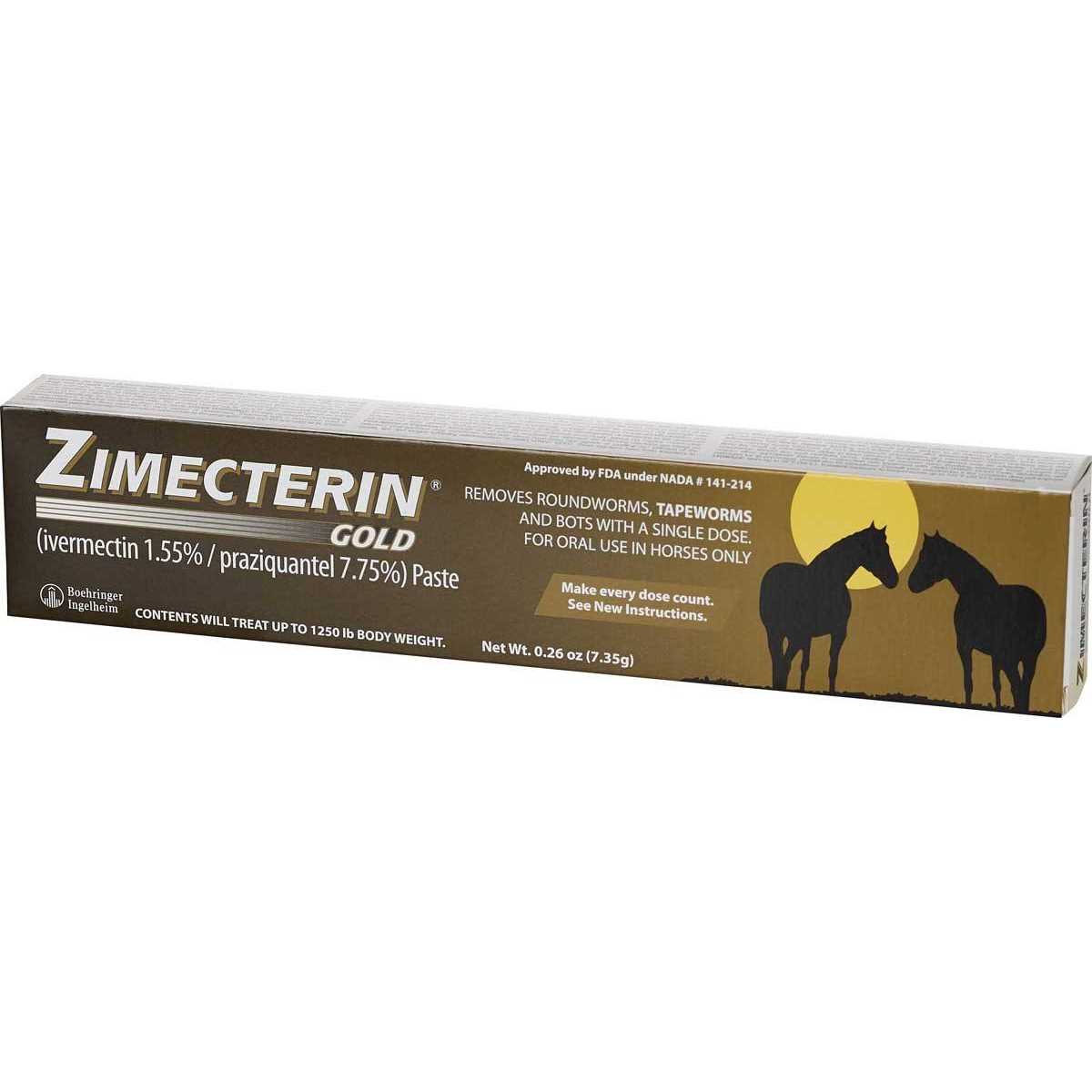 Zimecterin Gold Paste Horse Dewormer by Boehringer Ingelheim - Healthber