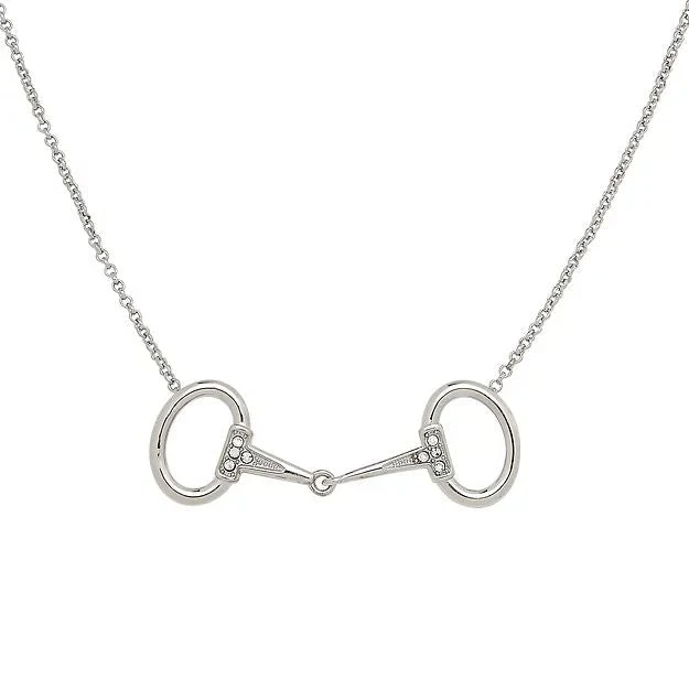 Rhodium Horse Snaffle Bit Necklace - Healthber