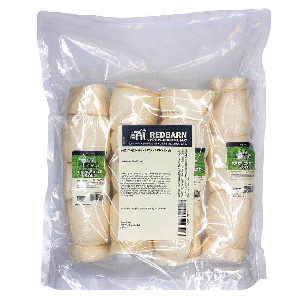 Redbarn Beef Cheek Roll Dog Large - Healthber