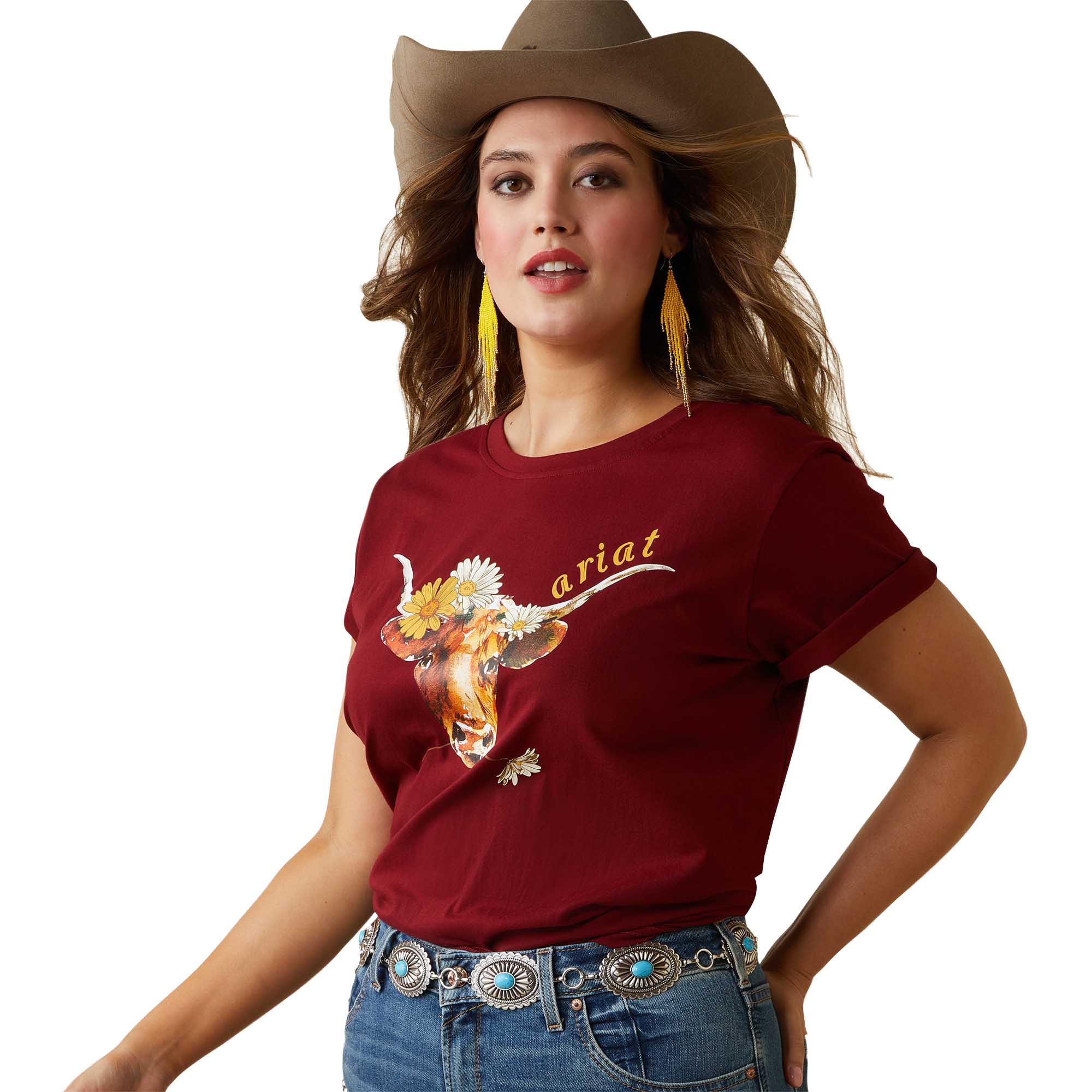 Ariat Women's R.E.A.L. Daisy Steer T-Shirt - Healthber