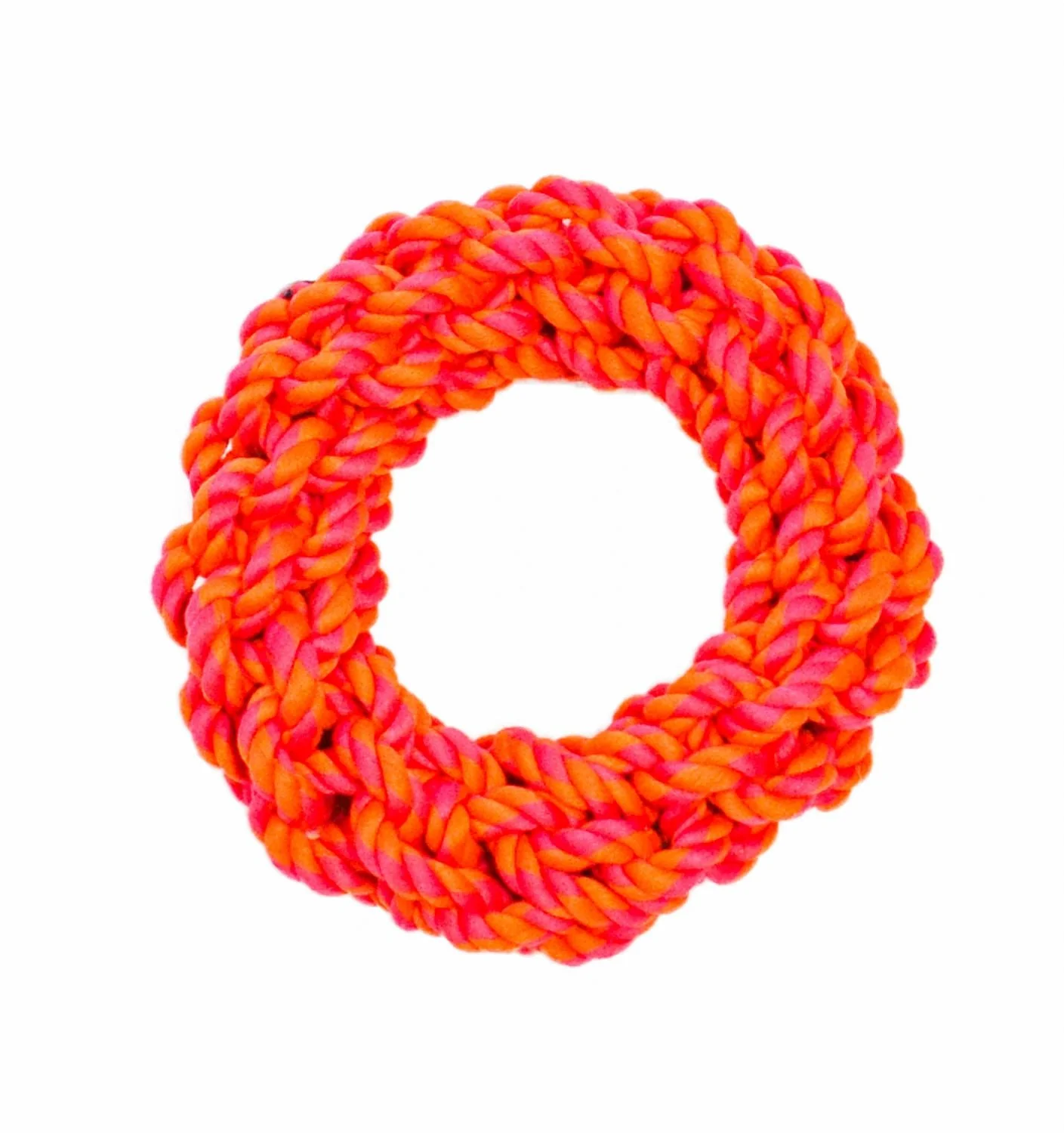 Rugged Rope 7 inch Ring Dog Toy, Tough 100% Cotton - Healthber