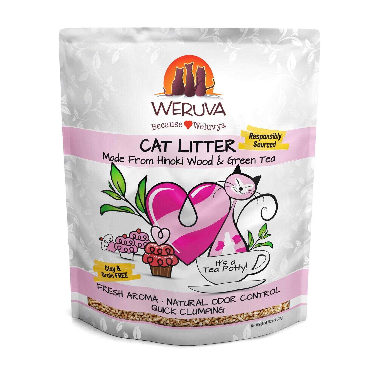 Weruva Green Tea Hinoki Wood Cat Litter - Healthber