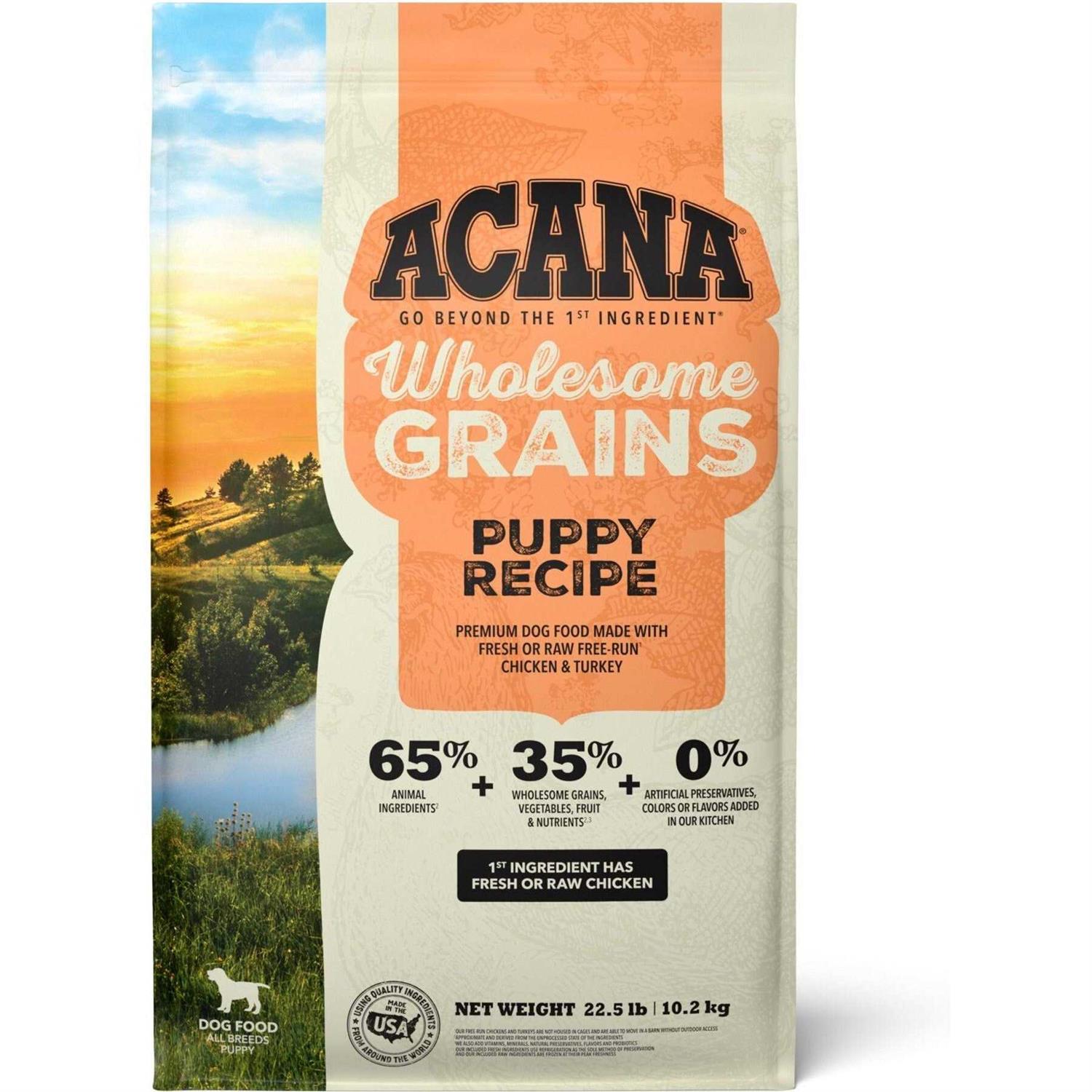 Acana Wholesome Grains Puppy Recipe Dry Dog Food - Healthber