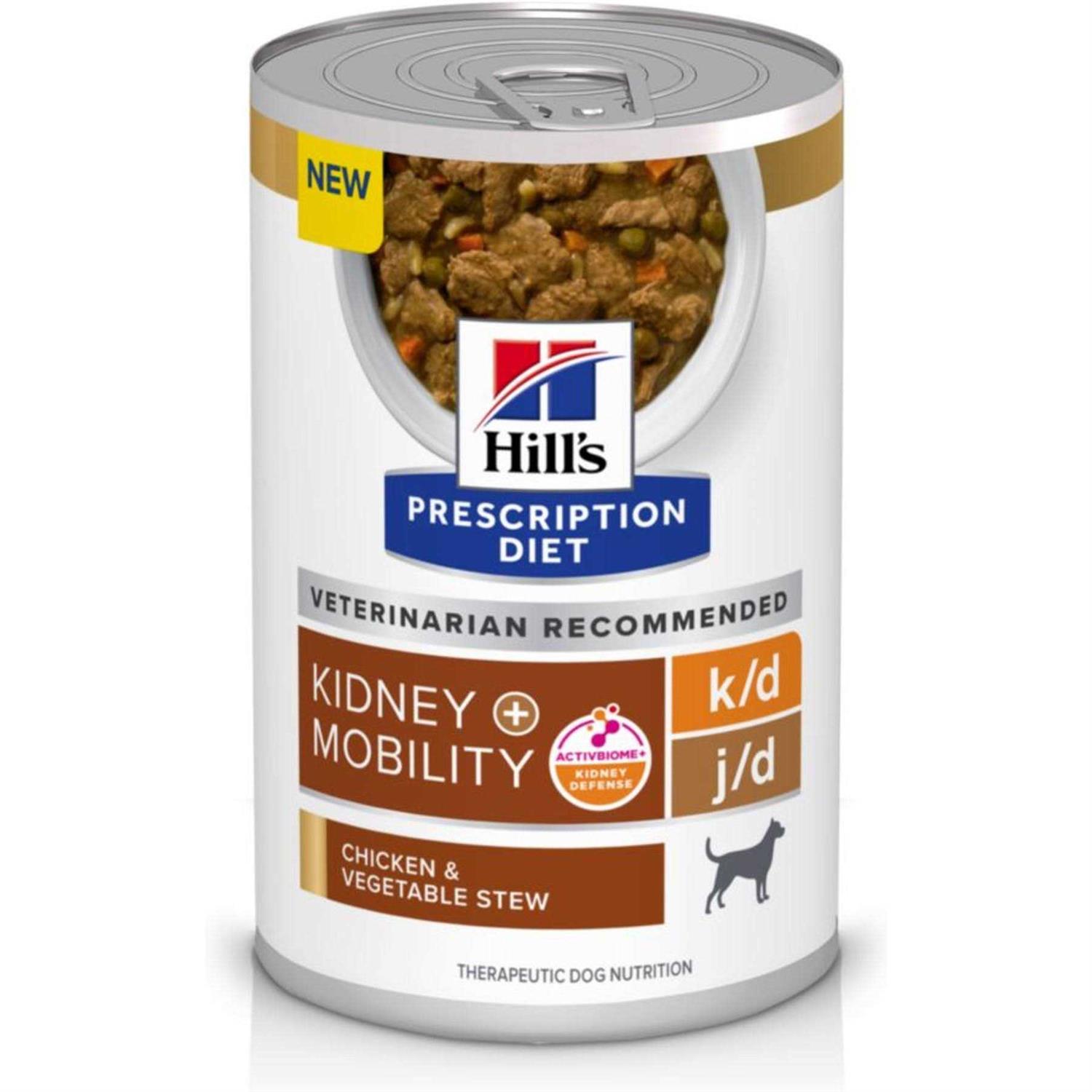 Hill’s Prescription Diet k/d Kidney Care + Mobility Chicken & Vegetable Stew Flavor Canned Dog Food - Healthber