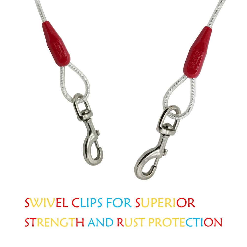 Petest Reflective Tie-Out Cable Dogs Up - Healthber