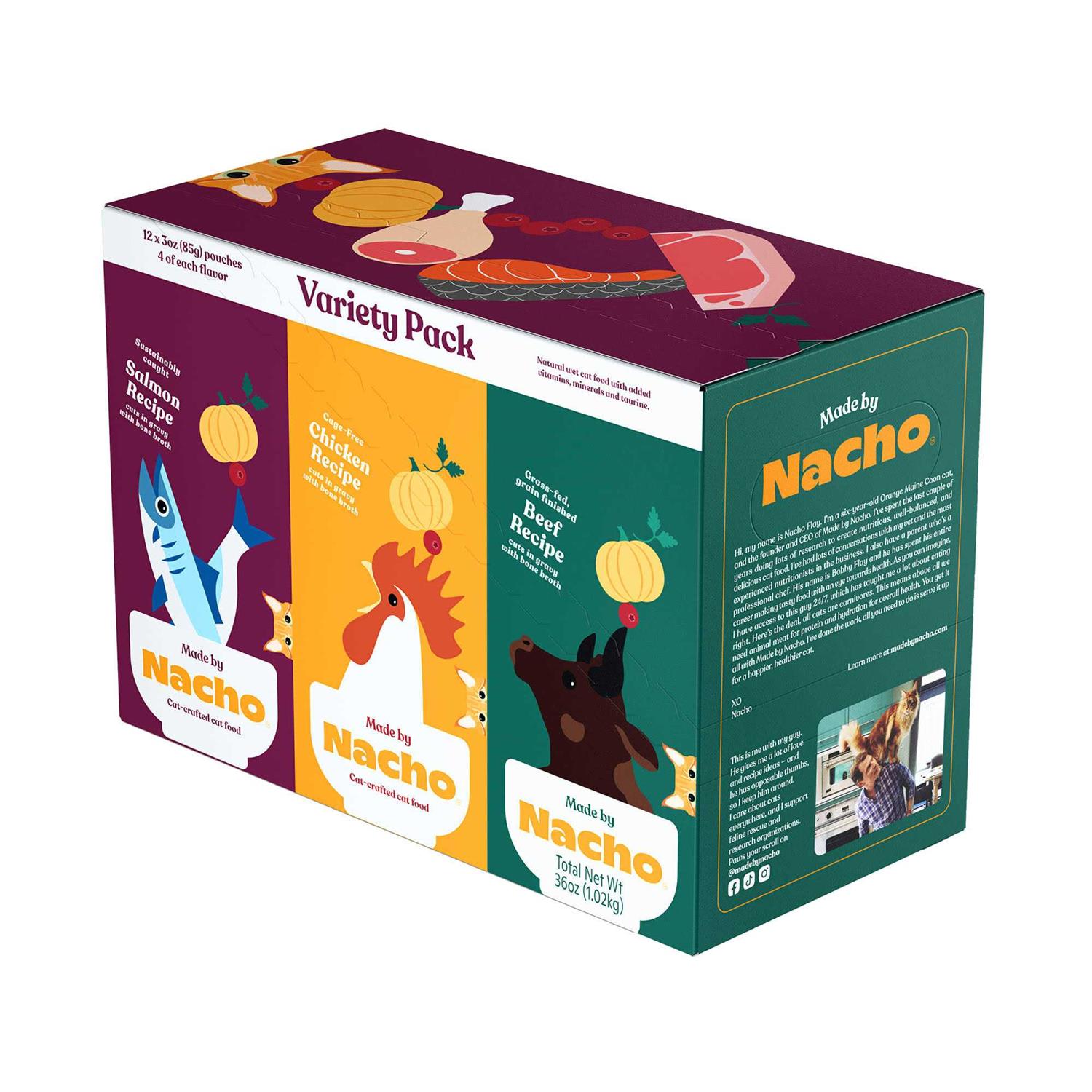 Made by Nacho Cuts in Gravy with Bone Broth Wet Cat Food Variety - Healthber