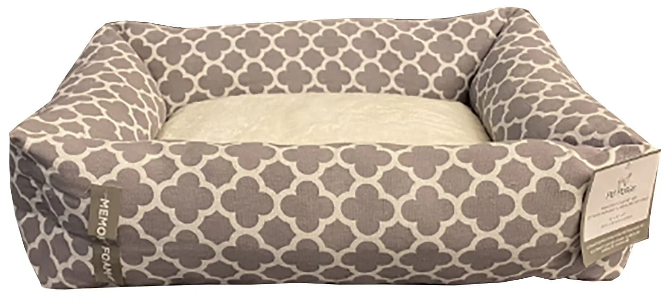 Memory Foam Rectangle Bed With Sherpa Lining - Healthber