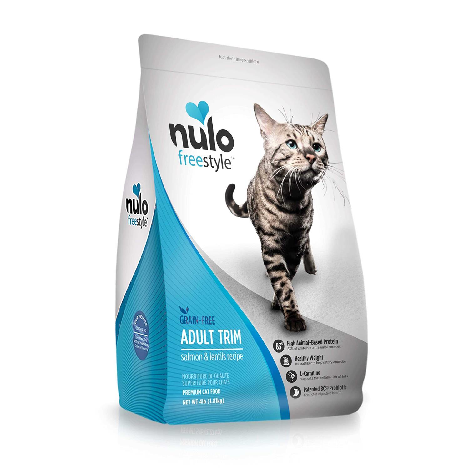 Nulo Freestyle Salmon & Lentils Recipe Grain-Free Adult Trim Dry Cat Food - Healthber