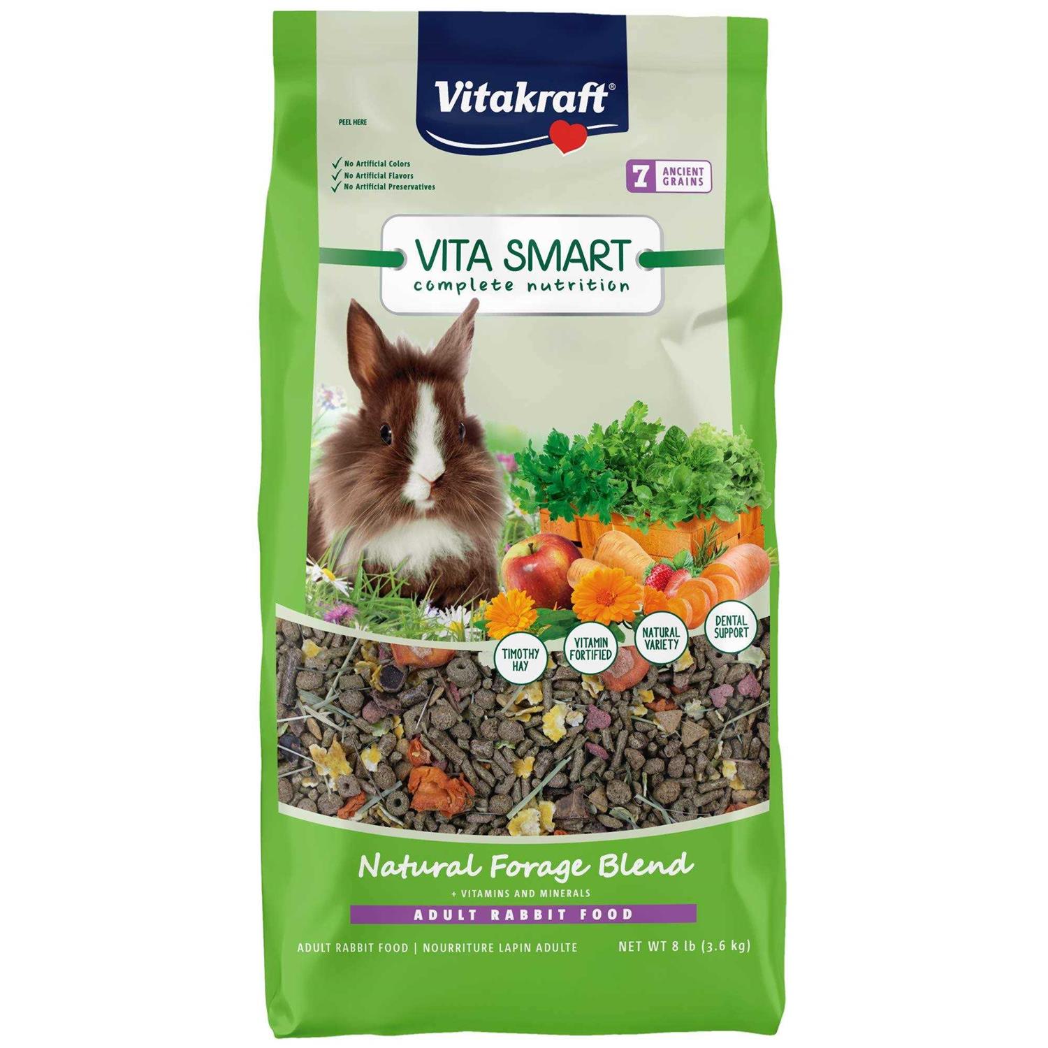 Vitakraft Vita Smart Complete Nutrition Natural Forage Blend Adult Rabbit Food - Healthber