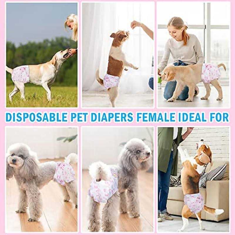 Dono Disposable Pet Diapers for Female Dogs Super Absorbent Soft Heating and Pee Puppy Diapers Female Liners - Healthber