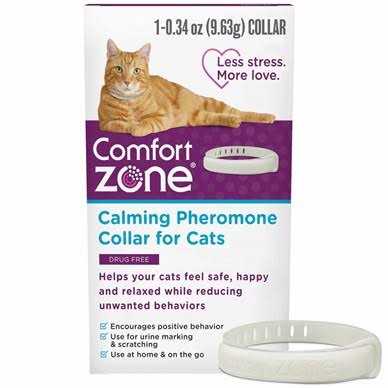 Comfort Zone 2 Pack Cat Calming Pheromone Collar for Cats De-Stress Your Cat - Healthber