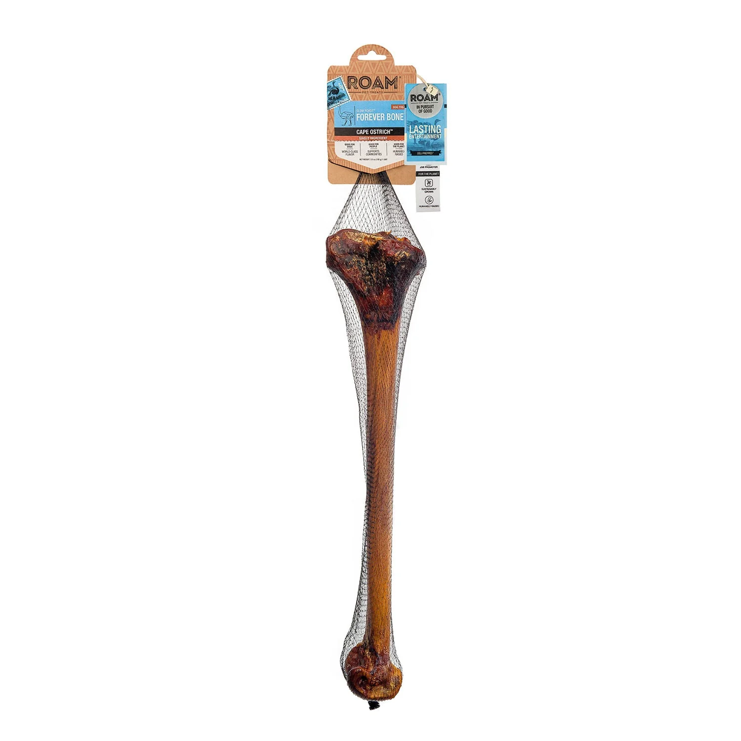 Roam Dog Treats Forever Bone, Ostrich Bone - Healthber