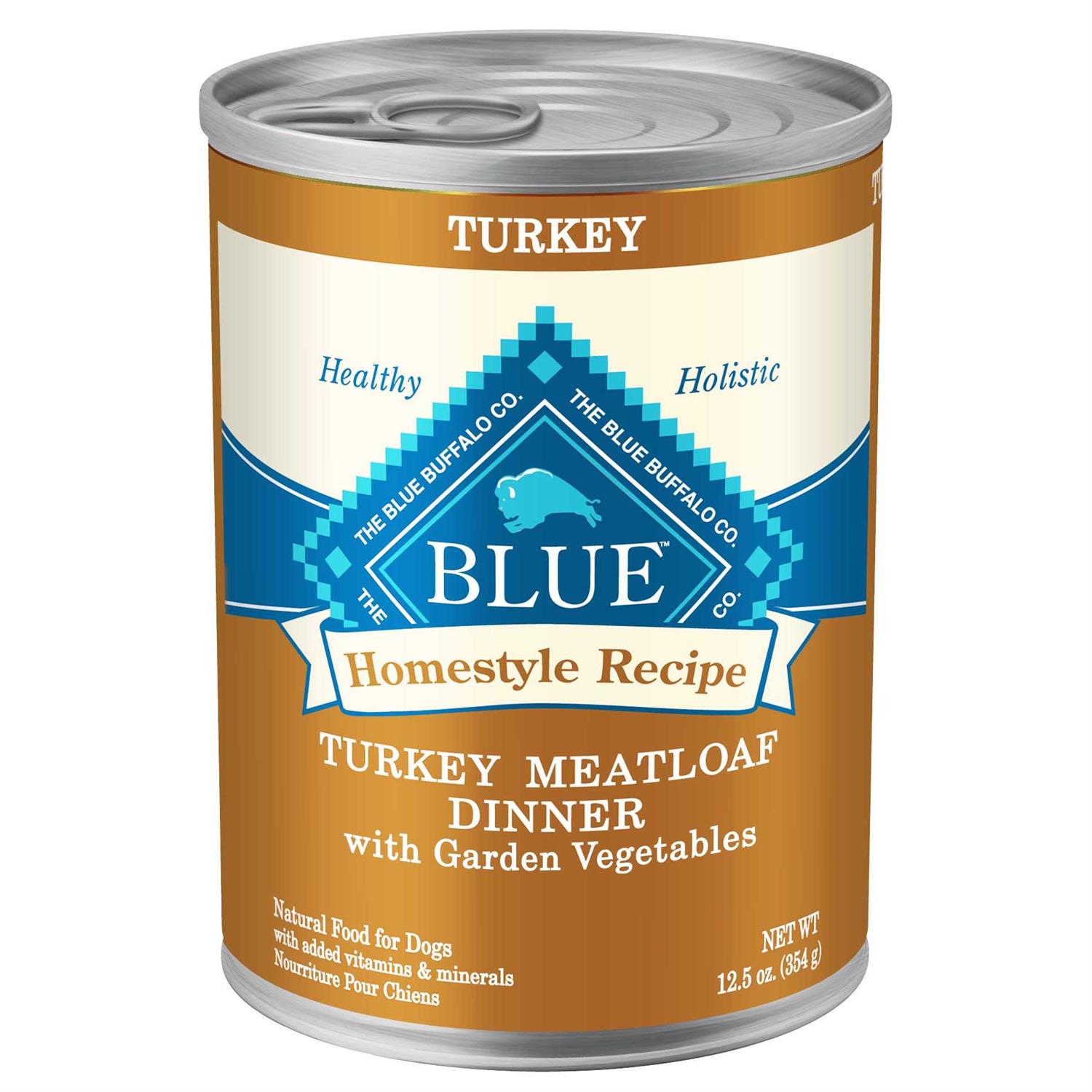Blue Buffalo Homestyle Recipe Turkey Meatloaf Dinner Wet Dog Food - Healthber