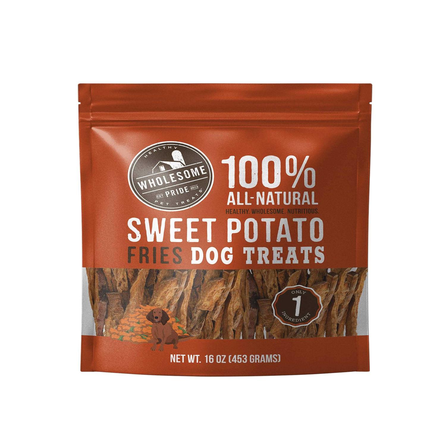 Wholesome Pride Sweet Potato Fries Dog Treats - Healthber