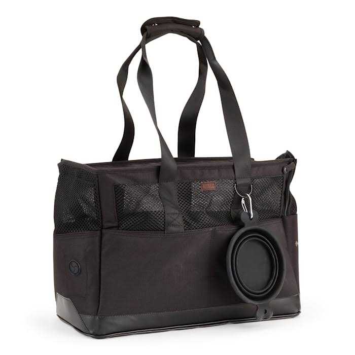 Reddy Black Canvas Dog Carrier Tote Made With Recycled Materials - Healthber