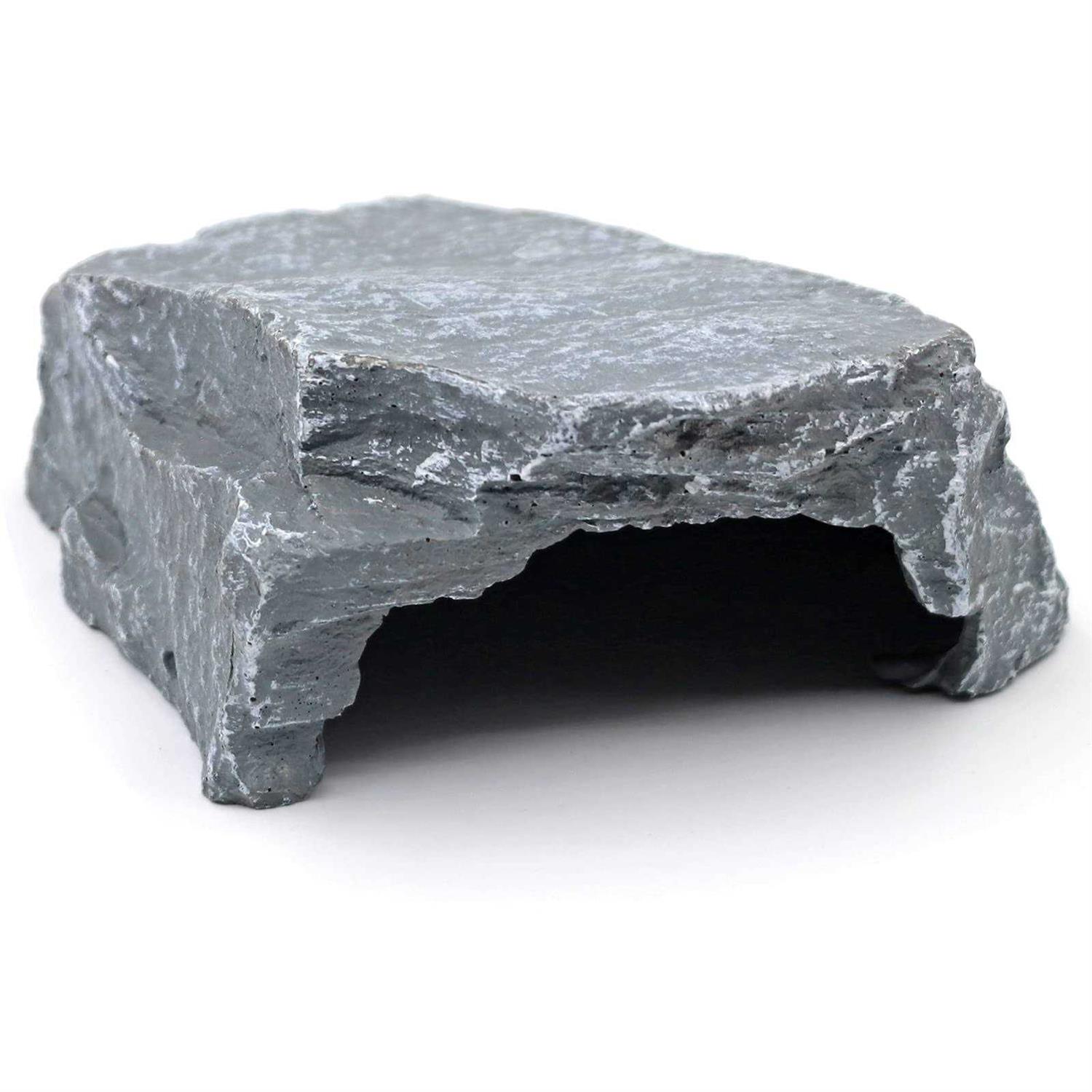 Reptile Rock Hide Cave Reptile Hideout Turtle Hideout for Bearded Dragon Tortoise Small Lizards Turtles Reptiles Amphibians Fish Aquarium Decor - Healthber