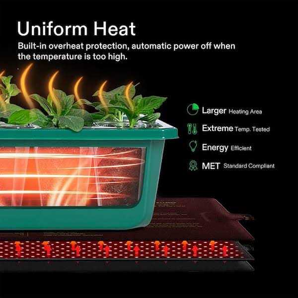 VIVOSUN 20.75 Seedling Heat Mat and Digital Thermostat Combo Set - Healthber