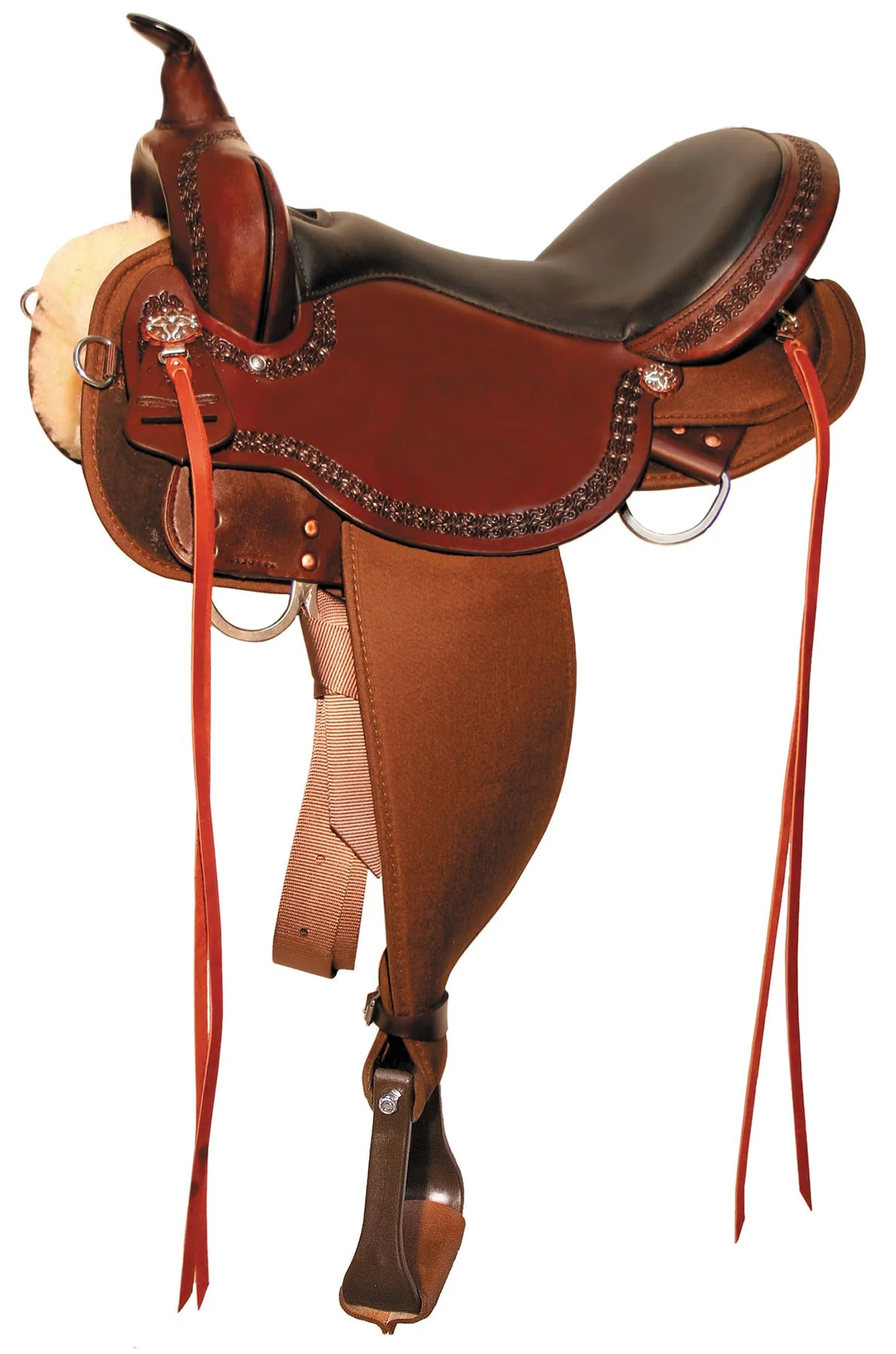 High Horse Daisetta Cordura Trail Saddle, Wide, Tobac - Healthber
