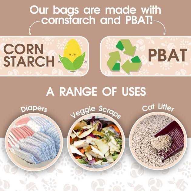 PET N PET Poop Bags 240 Count Compostable Poop Bags 100% Vegetable Based Corn Starch Poop Bags Unscented Dog Poop Bags Refill Rolls - Healthber