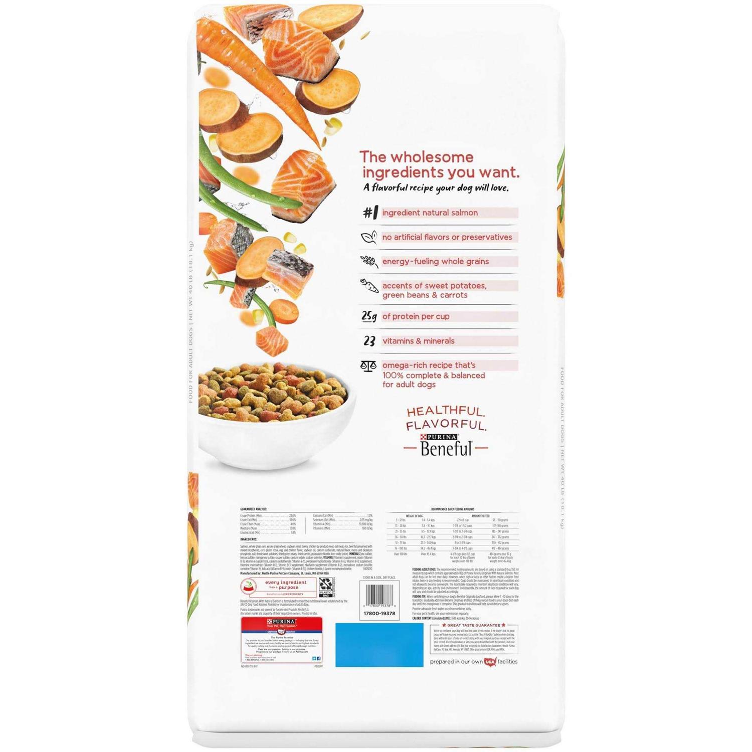 Purina Beneful Originals Adult Dog Dry Food Salmon - Healthber