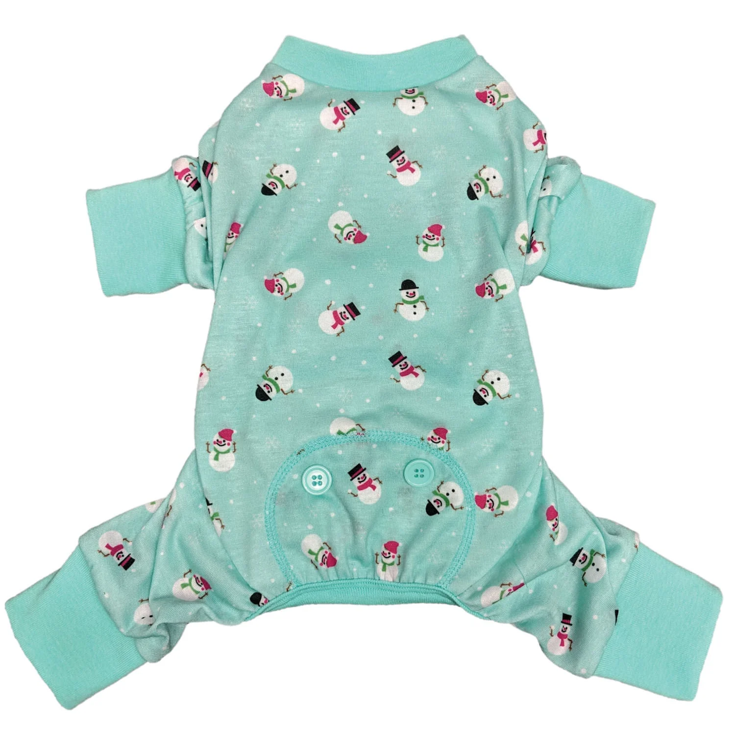 Blue Snowmen Christmas Dog Pajamas - Healthber