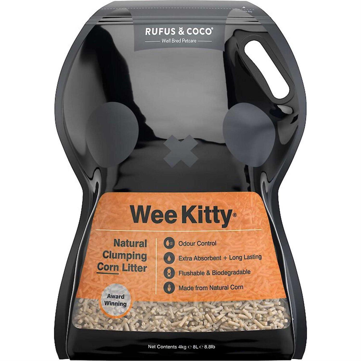Rufus & Coco Wee Kitty Clumping Corn Cat Litter - Healthber