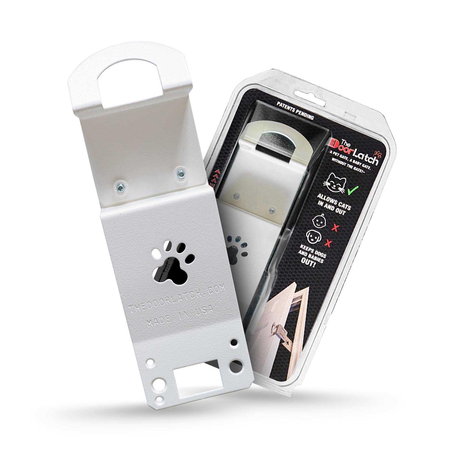 TheDoorLatch 4-in x 86-in White Powder Coat Steel Small Dog/Cat Door for Entry Door DL-WH - Healthber