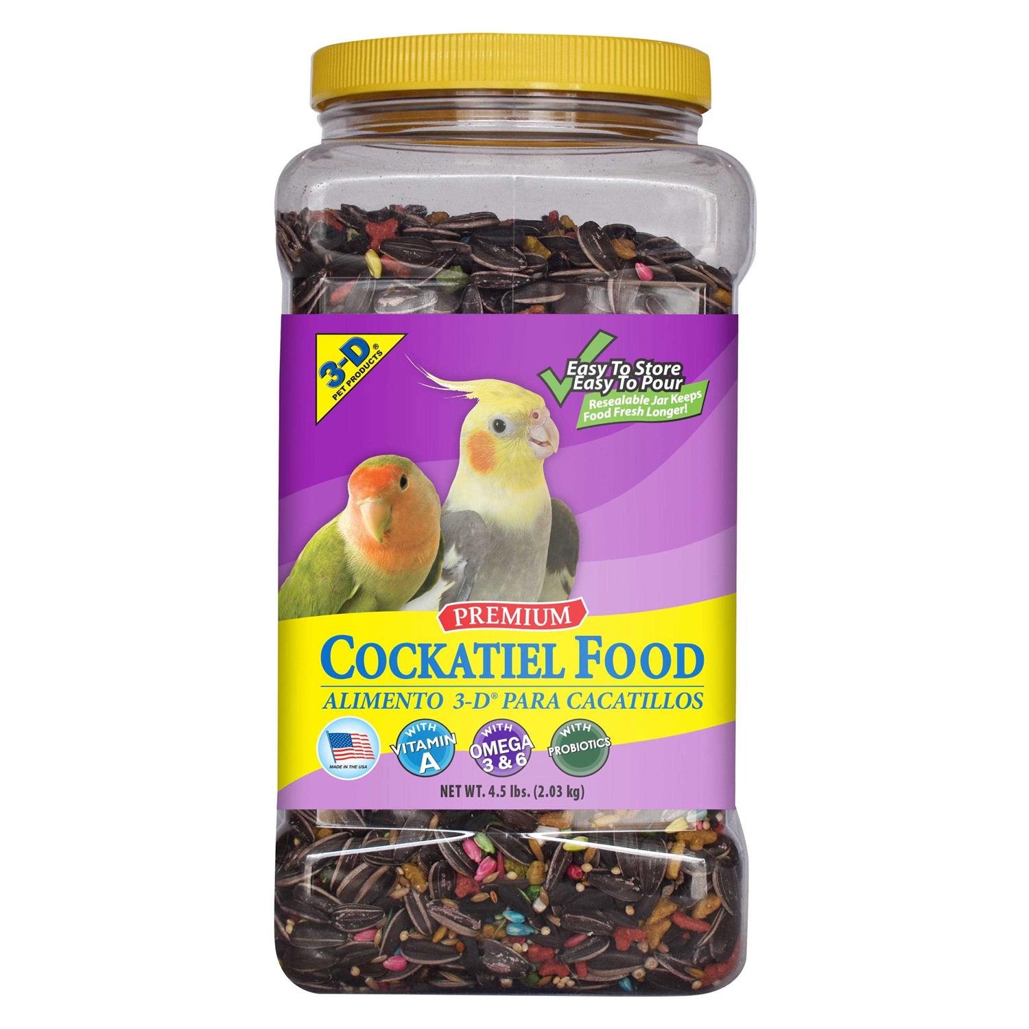 3-D Pet Products Premium Cockatiel Food - Healthber