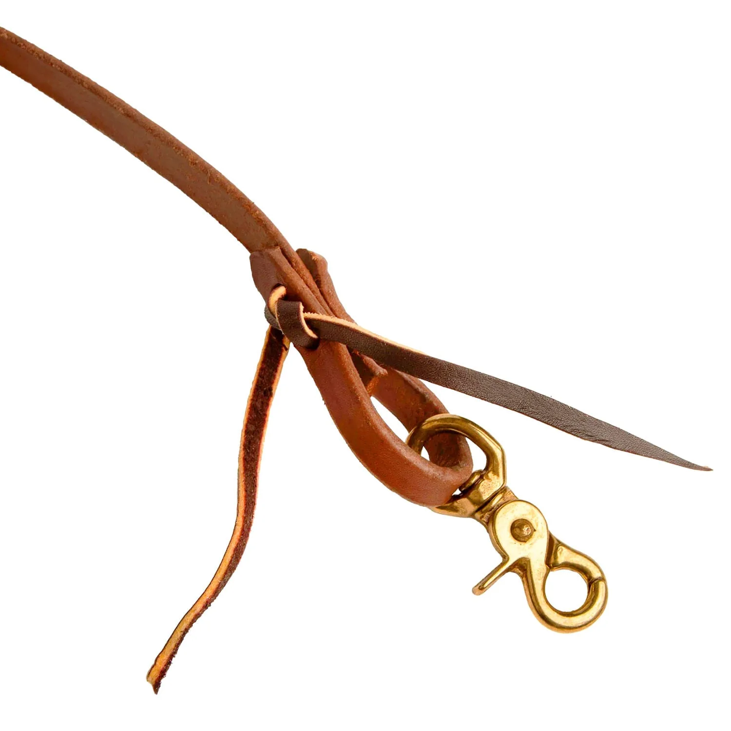 Poplar Head Premium Oiled Harness Leather Roping Rein - Healthber